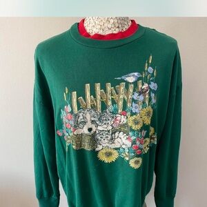 Vintage 90s Kittens and Puppies crewneck